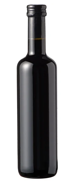 Изолированная маленькая бутылка красного вина без этикетки — стоковое фото