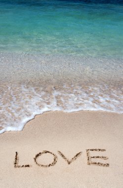 Romantik plaj kaçış kelime aşk ile