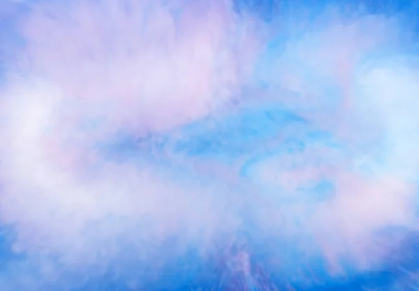 Ethereal Háttér Elvont Minta Kék Tinta Keveredik Vízben Rózsaszín Felhangok — Stock Fotó