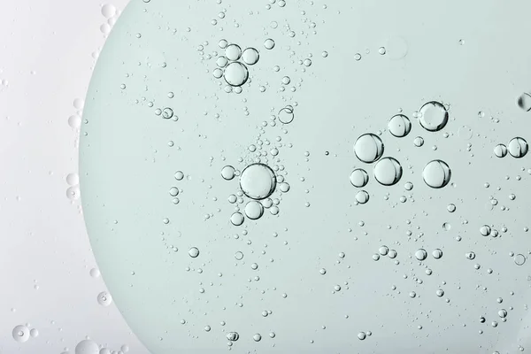 Circular Oil Bubbles Globules Surface Clear Transparent Liquid Viewed Random — Stock Photo, Image