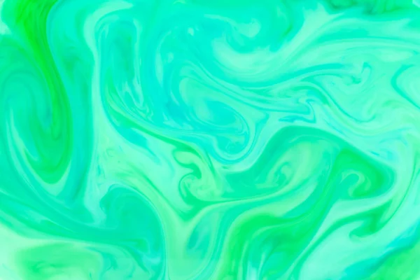 Modello Astratto Verde Fresco Inchiostro Vorticoso Fluente Disegno Monocromatico Astratto — Foto Stock