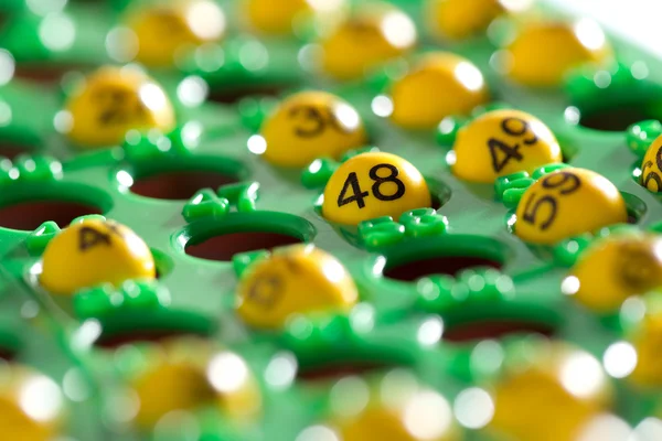 Bingo board half filled with numbers — Stock Photo, Image