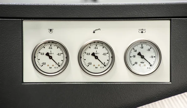 Close up Three Barometer Instruments — Stock Photo, Image