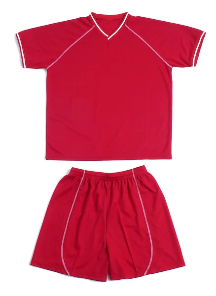 Close up Red Sports Uniform on White Background — Stock Photo, Image