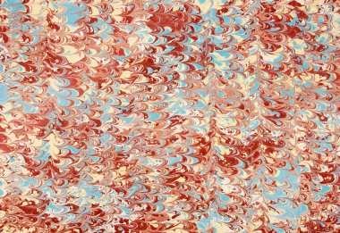 Kırmızı, beyaz ve mavi mermer kağıt model