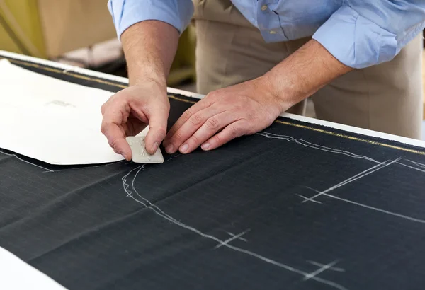 裁缝或设计器中使用粉笔标记模式 — 图库照片