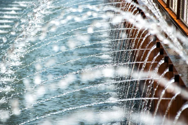 Spouts from a modern fountain — Stock Photo, Image