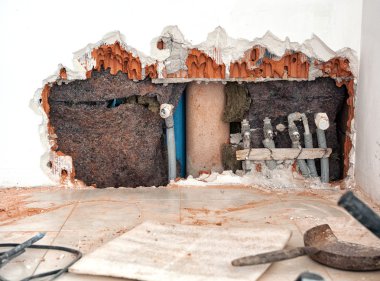 Bir binada restorasyon projesi