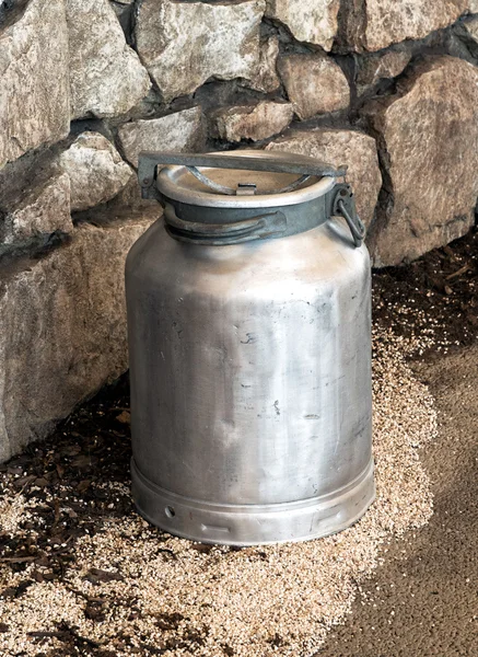 Old vintage metal milk churn or can — Stock Photo, Image
