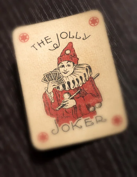 Vintage Joker playing card — Stock Photo, Image