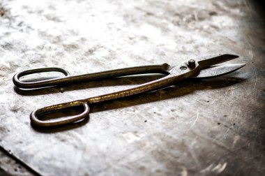 Teneke snips veya metal makas çifti