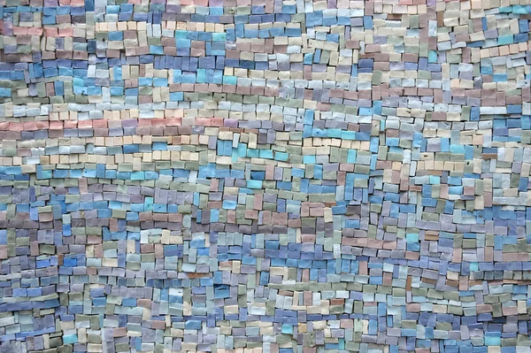 Ancienne texture mosaïque bleue et lilas — Photo