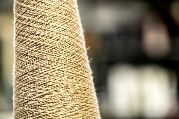 Spool of Natural Cotton Thread on Spool — Stock Photo, Image