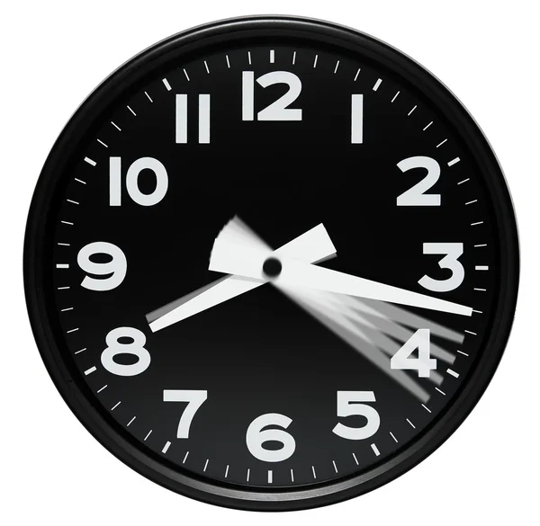 Uhr Zifferblatt zeigt vergehende Minuten an — Stockfoto