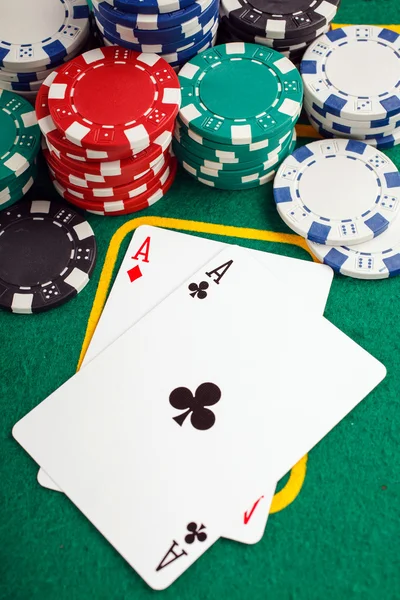 Poker two aces — Stock Photo, Image