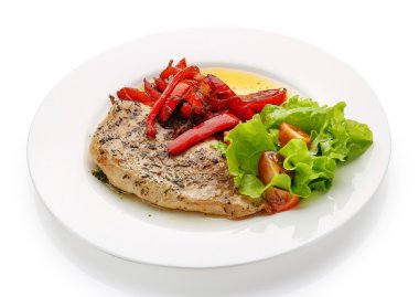 iştah açıcı Restoran gıda beyaz arka plan üzerinde