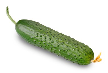 yolu clippin ile beyaz bir arka plan üzerinde izole salatalık