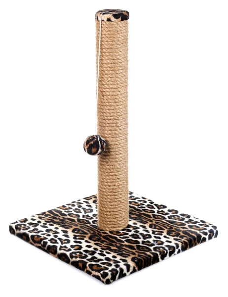 Cat scratching post su uno sfondo bianco — Foto Stock