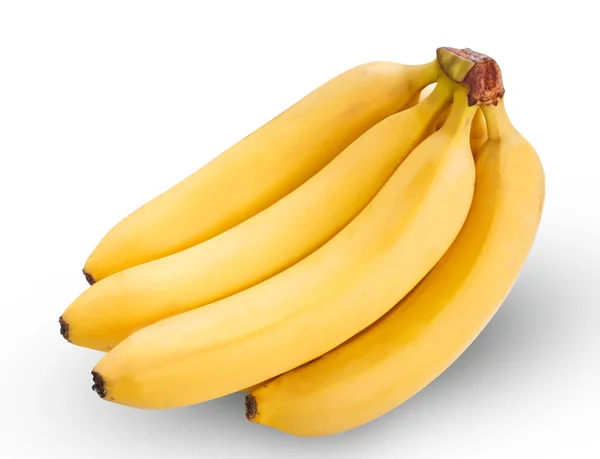 Ein Bündel Bananen isoliert auf weißem Hintergrund — Stockfoto