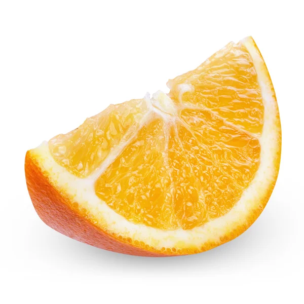 Segment frischer Orange isoliert auf weißem Hintergrund — Stockfoto