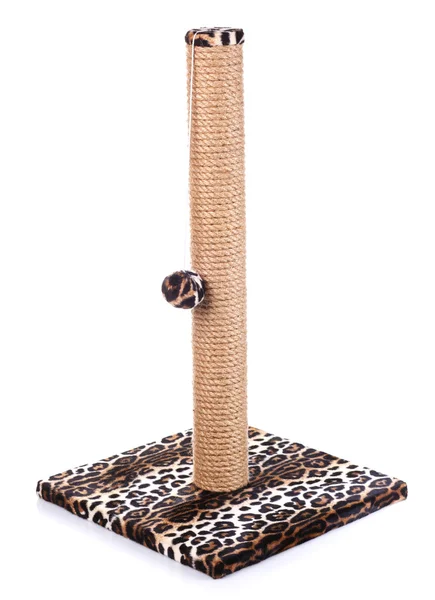 Cat scratching post su uno sfondo bianco — Foto Stock