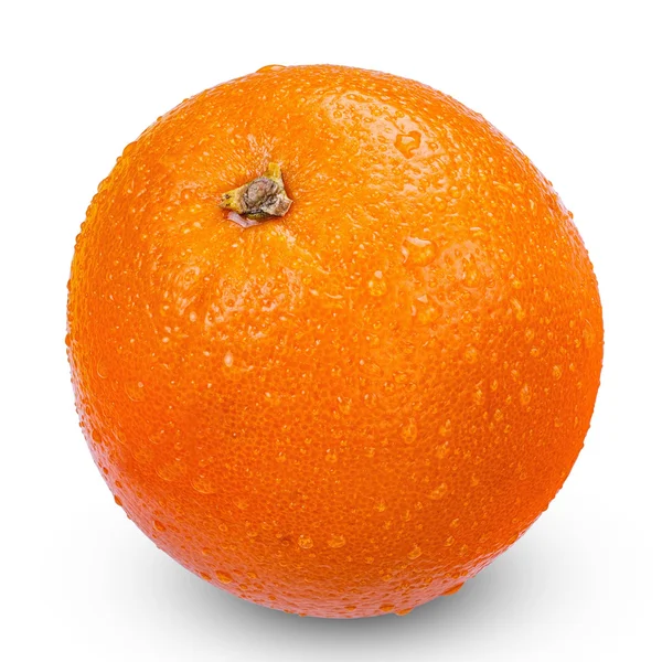 Ripe orange isolated on white background — Stock Photo, Image