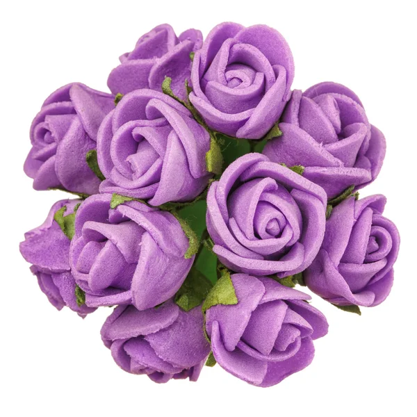 Bouquet of purple flower isolated, beautiful decoration,top view — Stock Photo, Image