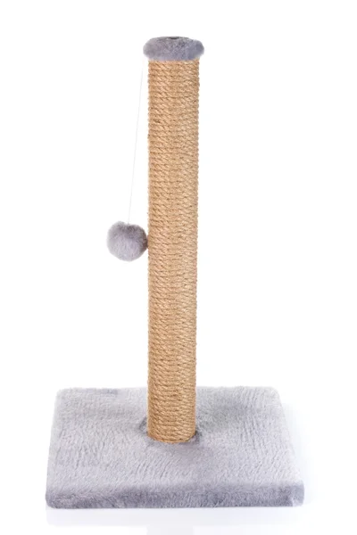 Cat scratching post su uno sfondo bianco — Foto Stock