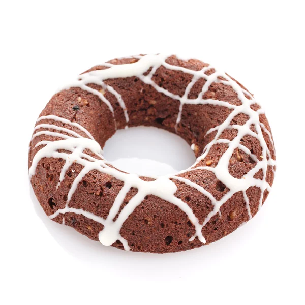 Biscoito de chocolate isolado no fundo branco — Fotografia de Stock