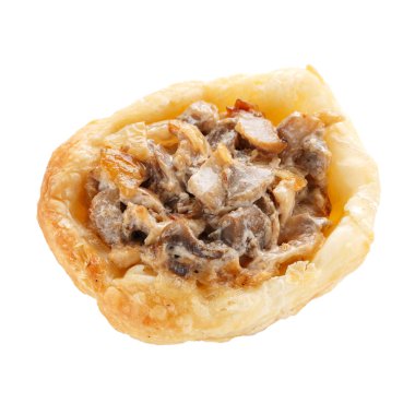 Beyaz zemin üzerine lezzetli açık büfe, kanepe