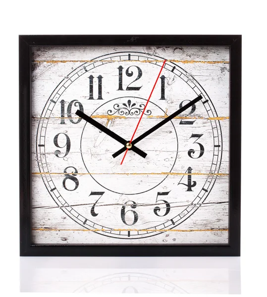 白い背景に分離されたビンテージ時計 — ストック写真
