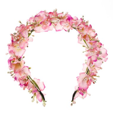 çelenk izole renkli çiçekli