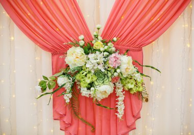 Festival düğün çiçek dekorasyon duvar