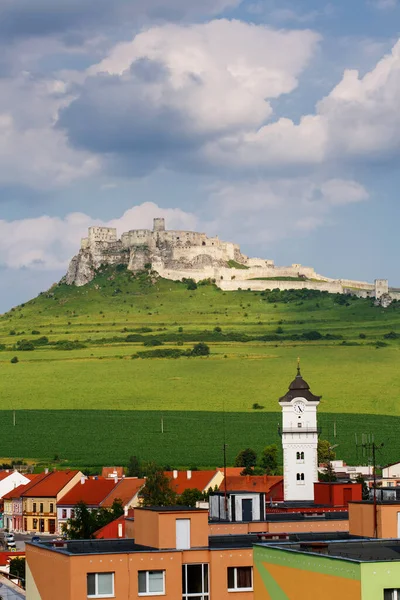Ερείπια Του Κάστρου Spis Στην Ανατολική Σλοβακία Που Βρίσκεται Πάνω — Φωτογραφία Αρχείου