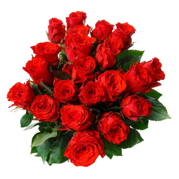 Wiele Jasnych Czerwonych Róż Białym Tle Świętowanie Ślubu Urodzin Lub — Zdjęcie stockowe