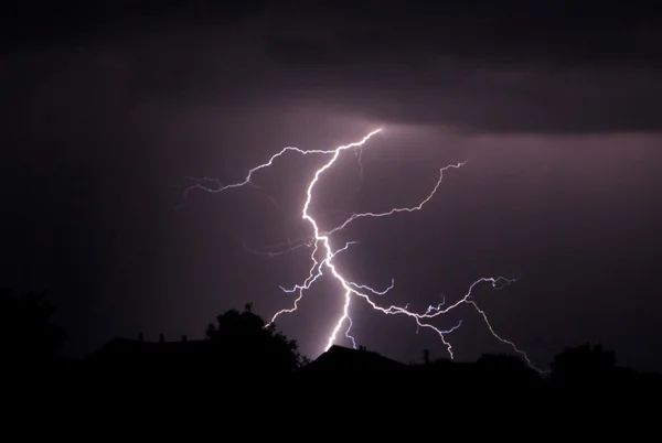 Lightning at night — Stock Photo, Image