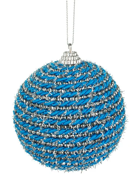 Blaue Weihnachtskugel — Stockfoto