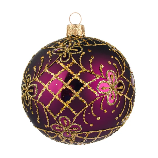 Fioletowa kulka Boże Narodzenie — Zdjęcie stockowe