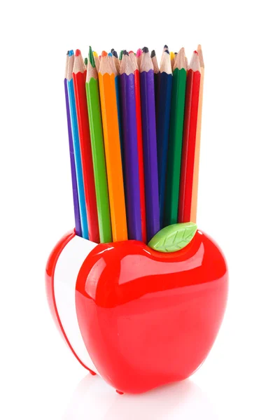 Kleurrijke potloden in stand — Stockfoto