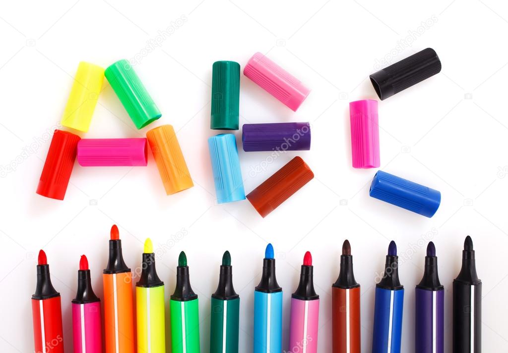 Colored bright markers