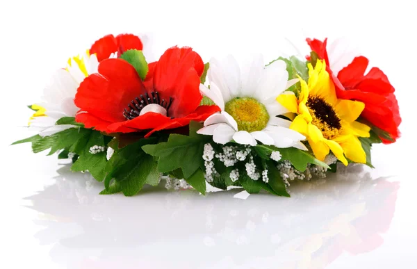 Kolorowe kwiaty na białym tle — Zdjęcie stockowe