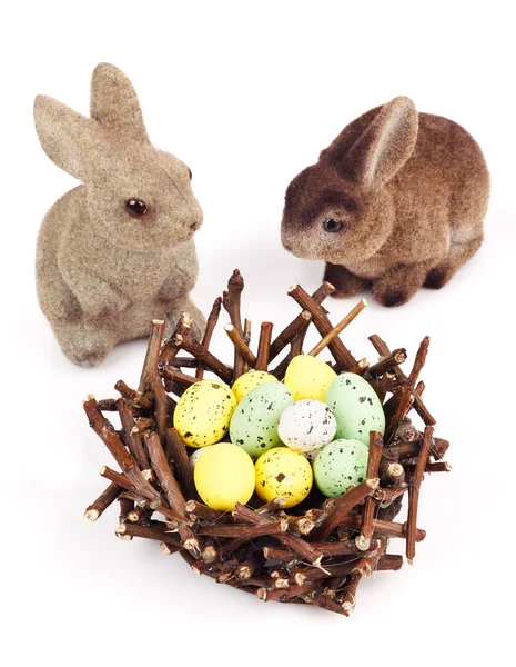 Decorative easter bunnies — Stock Photo, Image