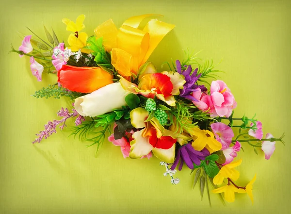 Artificial flowers arrangement — Stock Photo, Image