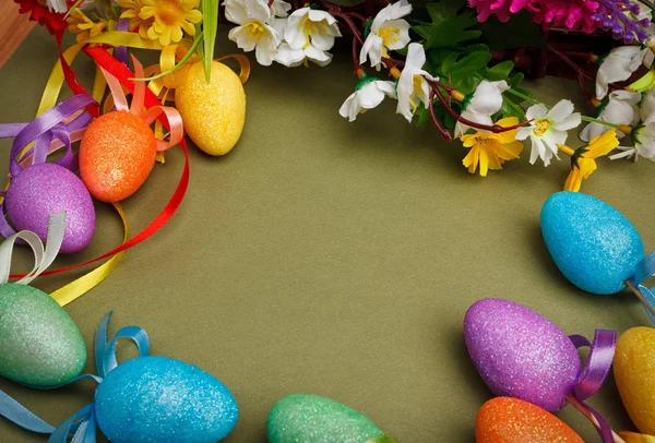 Easter composition with eggs — Stock Photo, Image