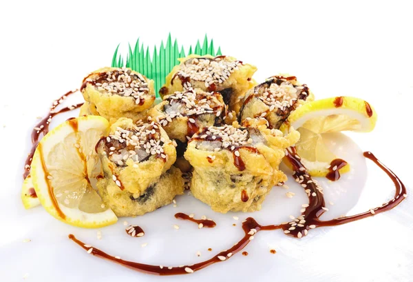 Sushi rolls fried in tempura batter — Stock Photo, Image