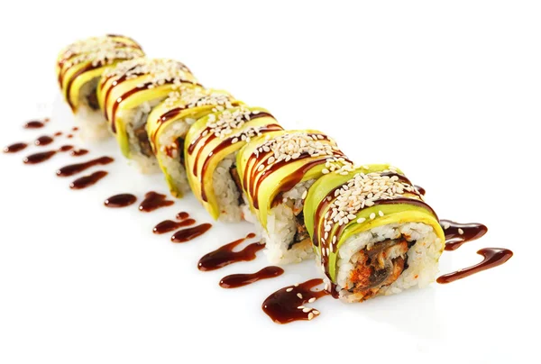 Sushi roll met verse ingrediënten — Stockfoto