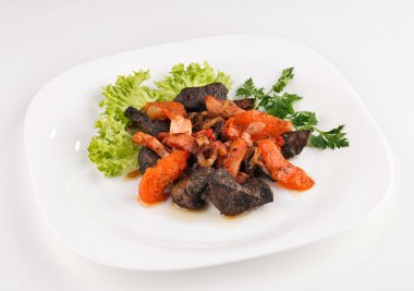 taze sebze ile biftek