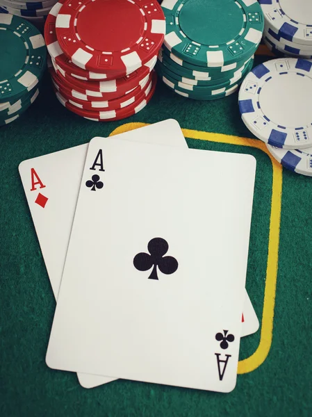 Poker dois ases — Fotografia de Stock