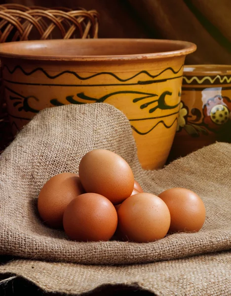 Easter eggs in home — Stock Photo, Image
