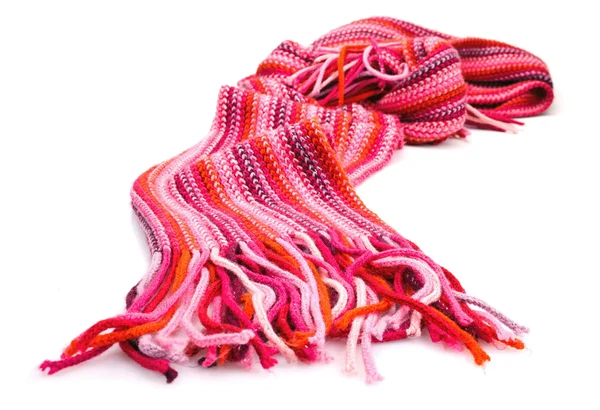 Striped red scarf — Stock Photo, Image